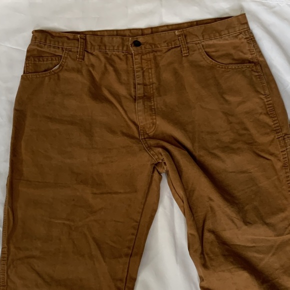 Dickies Men's Tough Max Duck Carpenter Pant 38x34 Stonewashed Brown - Picture 7 of 13